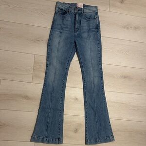 REVICE Venus Flare Star Light Wash High Rise Jeans, Size 28